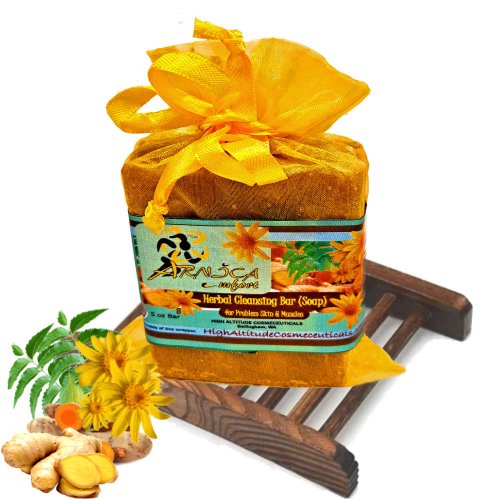 Arnica Soap for Acne, Massage &amp; Daily Skin Cleansing (Herbal Cleansing Bar)